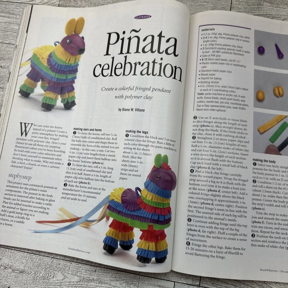 Bead & Button Magazine December 2003 10th Anniversary Jewelry‎ Making Craft